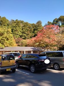 箱根神社の駐車場